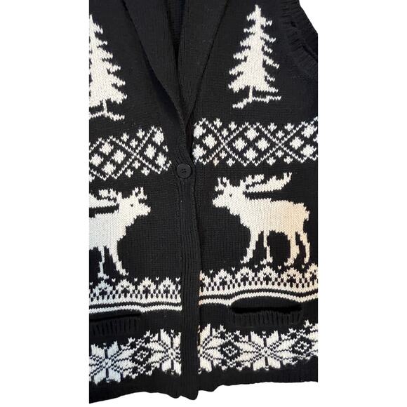 Coldwater Creek Wool Blend Grandpa Button Down Sweater Vest  w/pockets Size XL - Picture 6 of 7